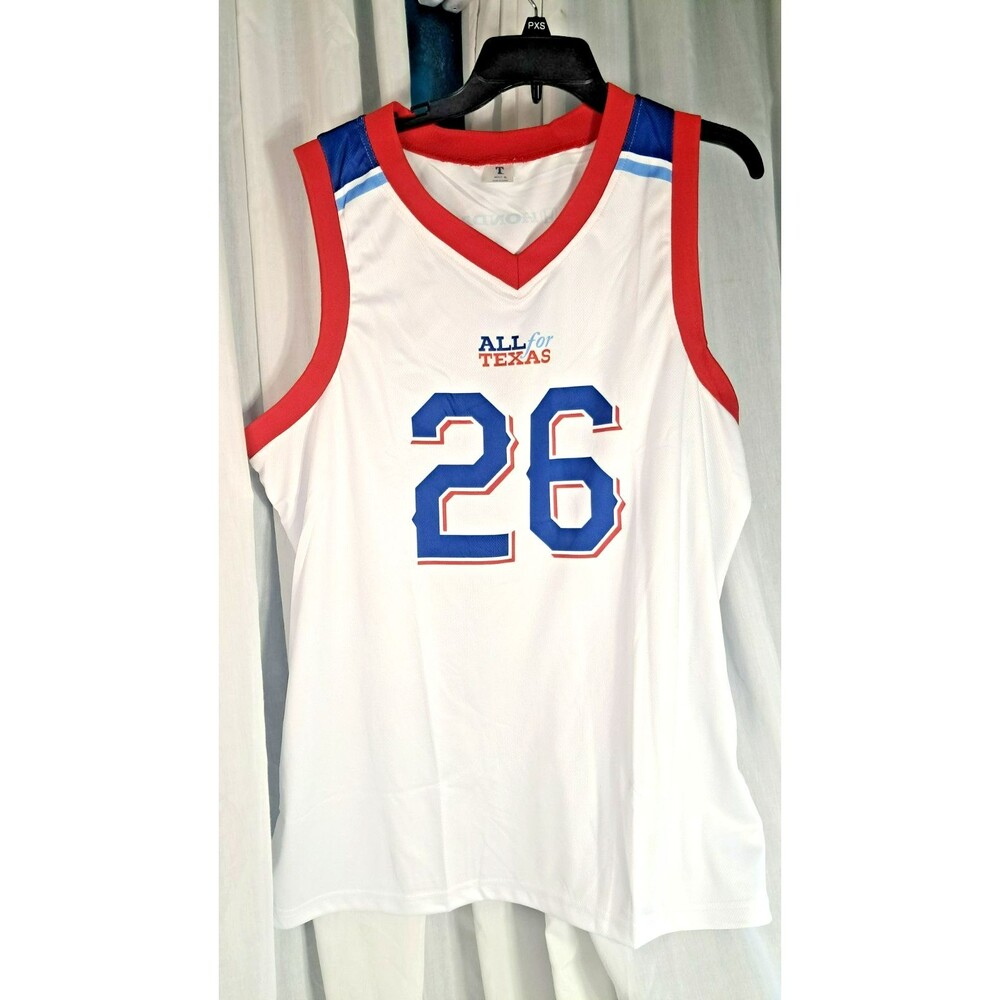 New SGA All For Texas Rangers Basketball Jersey Tank 9/18/26 Medium